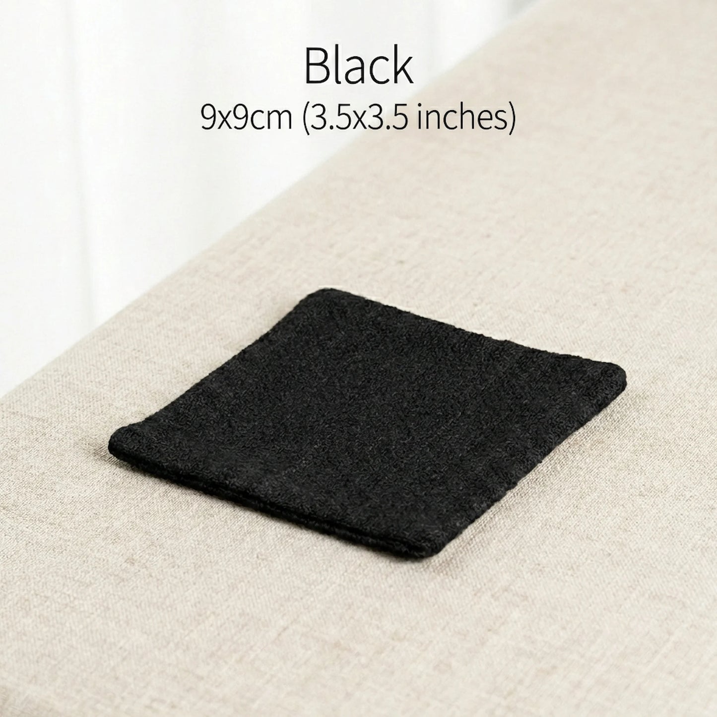 Wabi-Sabi Fabric Coasters - Absorbent Cotton Linen Tea Cup Mats for Home & Office