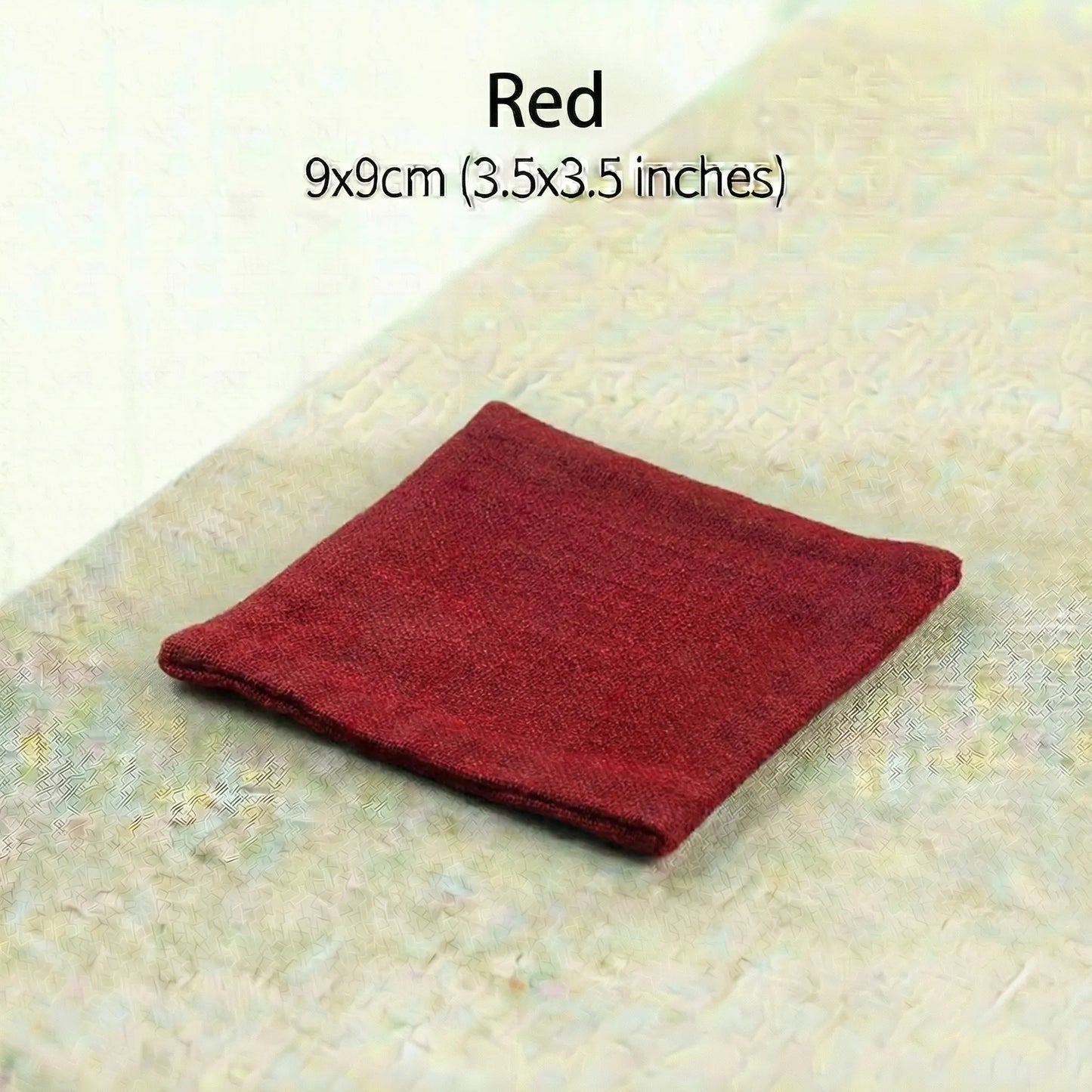Wabi-Sabi Fabric Coasters - Absorbent Cotton Linen Tea Cup Mats for Home & Office