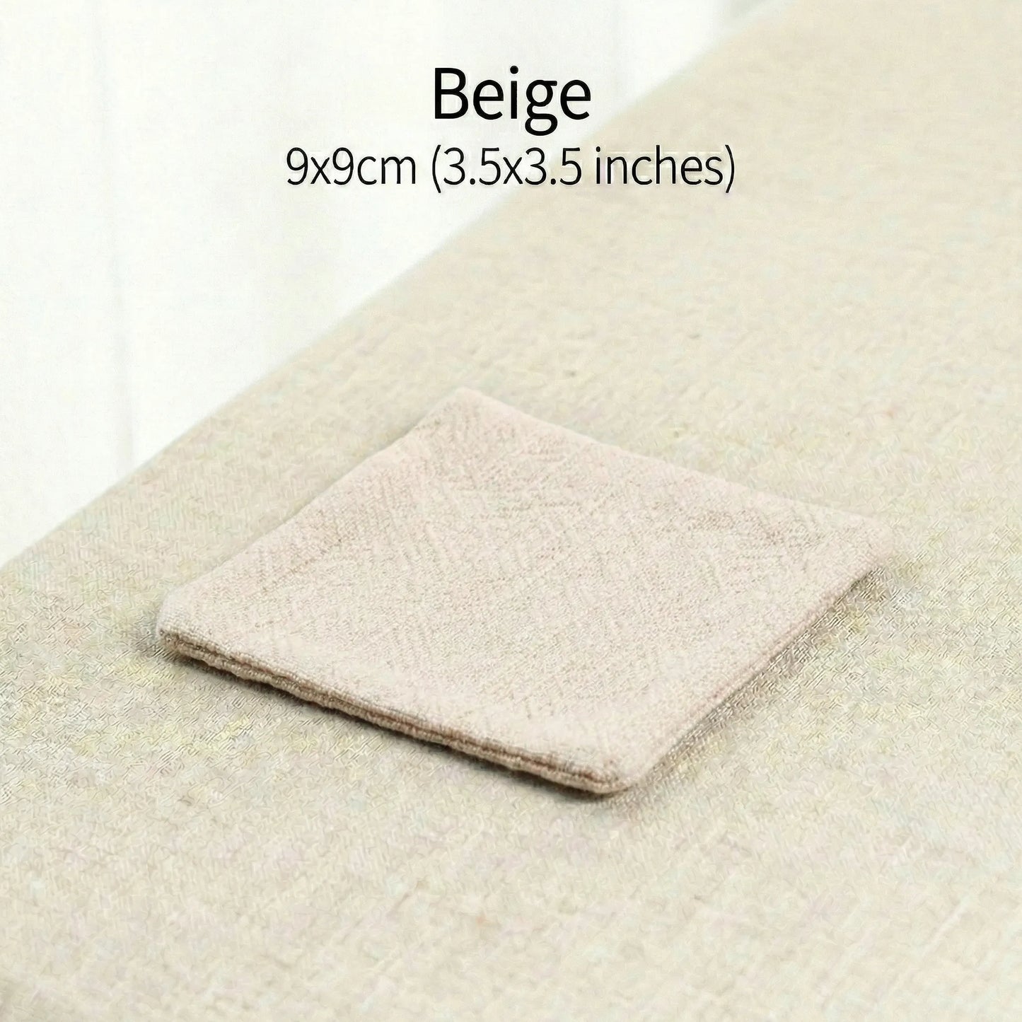 Wabi-Sabi Fabric Coasters - Absorbent Cotton Linen Tea Cup Mats for Home & Office