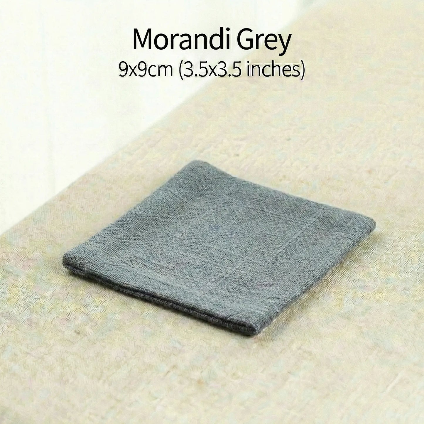 Wabi-Sabi Fabric Coasters - Absorbent Cotton Linen Tea Cup Mats for Home & Office