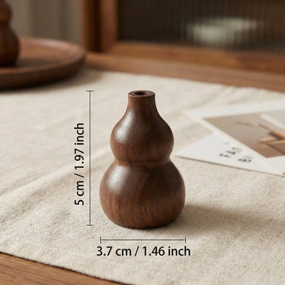 White Oak Mini Zen Vase - Wabi-Sabi Style Desktop Bud Vase