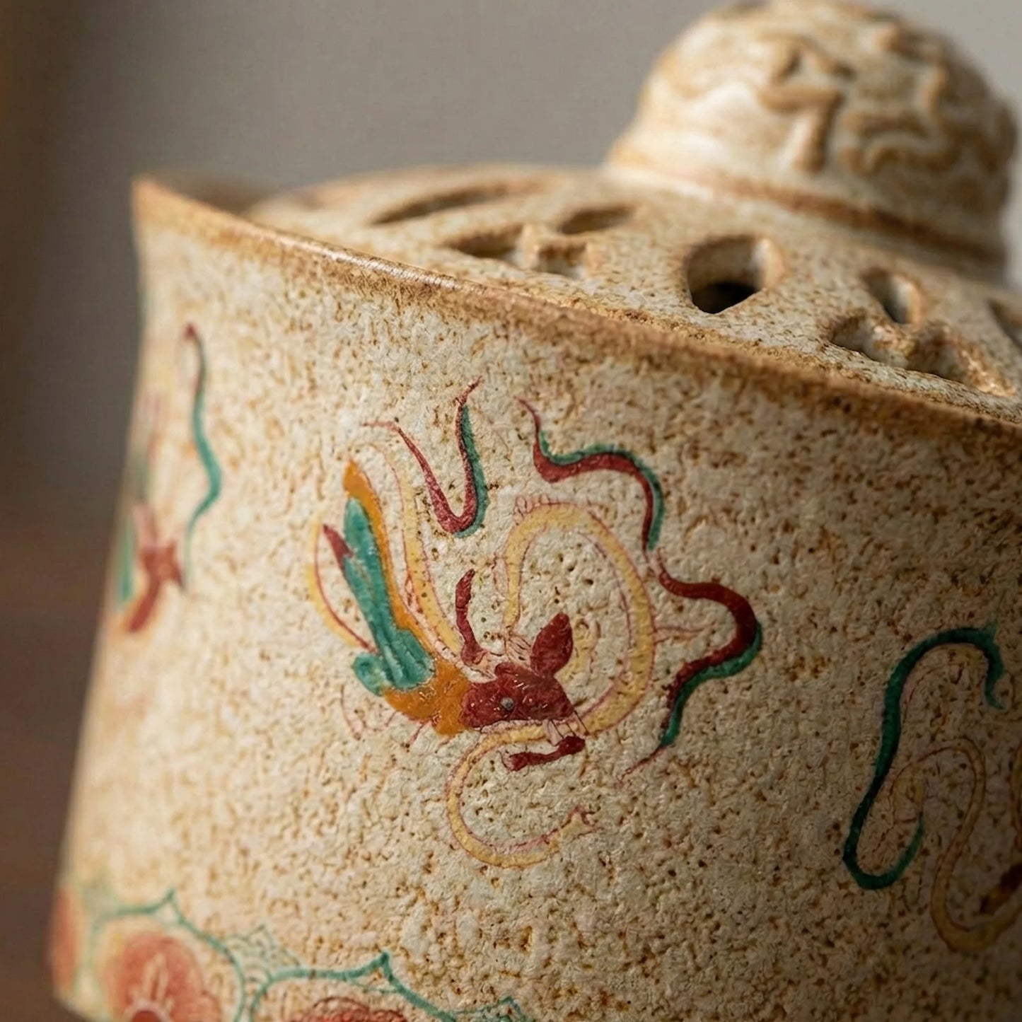 Wabi-Sabi Style Rustic Stoneware Incense Burner - Zen Meditation Aroma Bowl